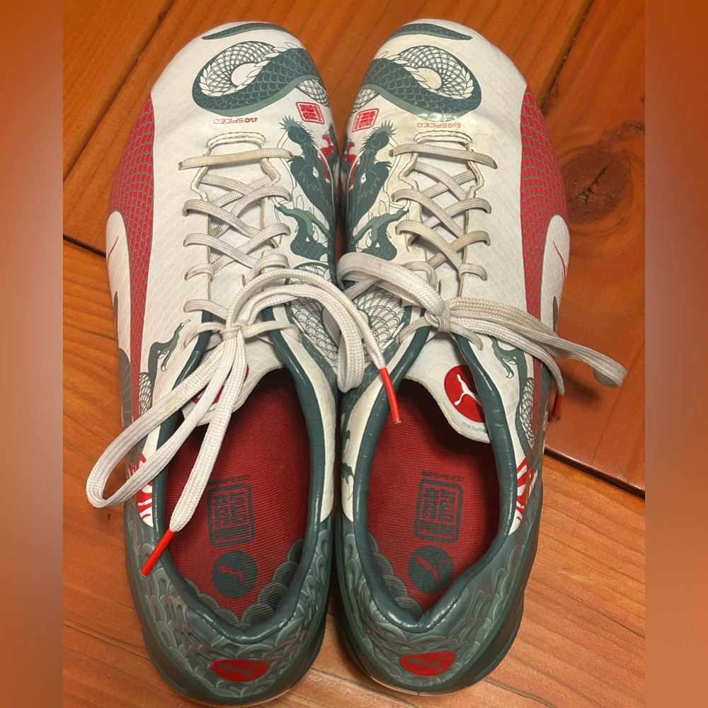 Puma Evospeed 1.3 Japanese design rare Dragon print white